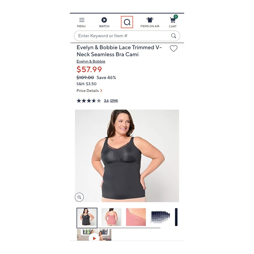Evelyn & Bobbie Black Lace Trim Bra Cami New